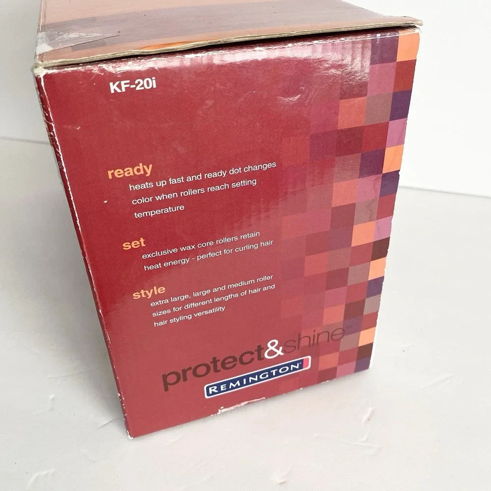 Remington Protect & Shine 20 Velvet Hot Rollers Curlers Clips KF 20i Yr 2007 EUC